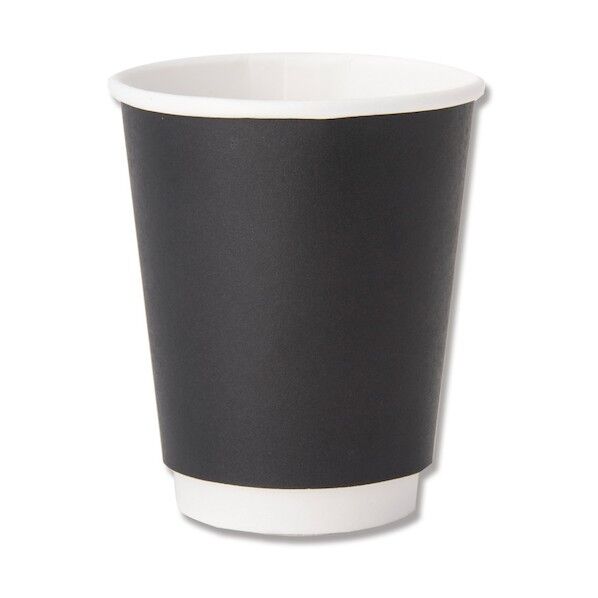 シモジマ 二重断熱カップ 8オンス(240ml) ブラック 004537004 25個