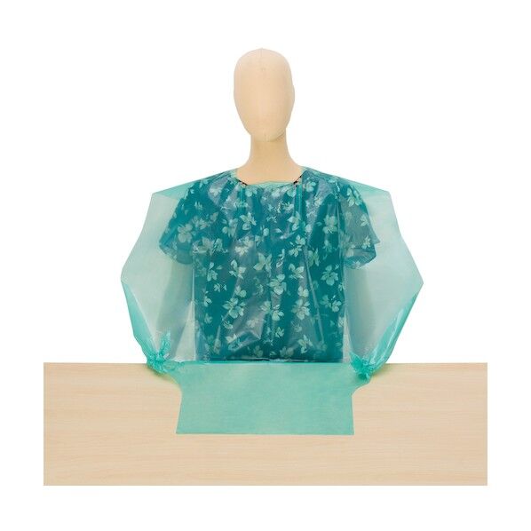 食事エプロン使い切り2.5WAY グリーン LPE0251NSGB 50枚