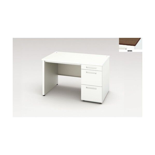 片袖デスク (パネル脚タイプ) XEHH127GP-WWN 1点