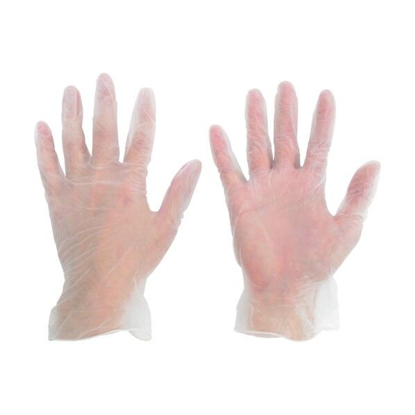 PVC使い捨て手袋 ベルテプラテ831 粉なし M VERTE-831-M 100枚