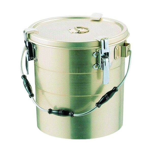 アルマイト 丸型二重クリップ付食缶 238-A (10l) (10l) ASY15238 1個