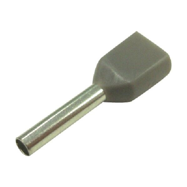 ツインフェルール形端子グレー FEI0.75-10X2 100個