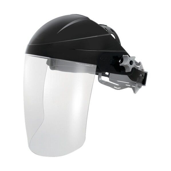 直かぶり型防災面 ジョグダイヤル調節機能