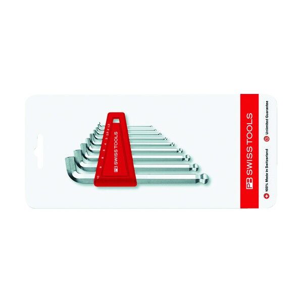 PBスイスツールズショートヘッドボール付き六角棒レンチセット