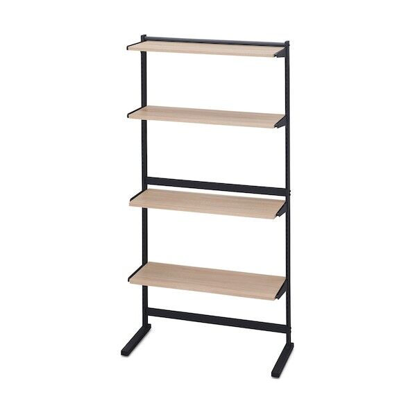 288149 スタイルウォールラック ブラック/ライトナチュラル SWR-850-NA (288149) 1点