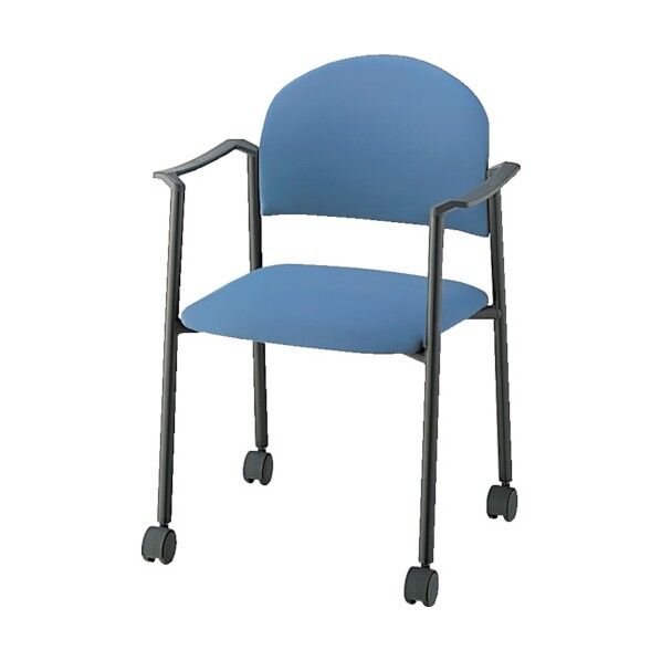 パイプチェアー 布張り E164FBC-LBL 1点