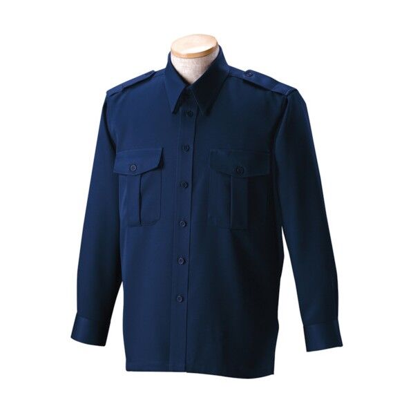 無地長袖シャツ18201