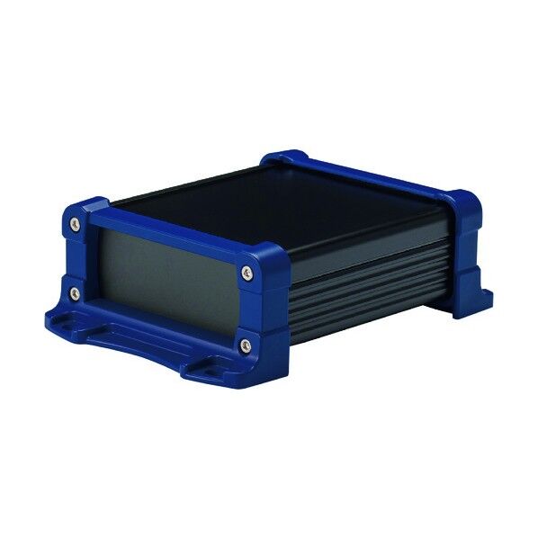 フランジ足付アルミケース アルミパネルタイプ ブラック/ネイビー EXPF7-3-6BN 1点