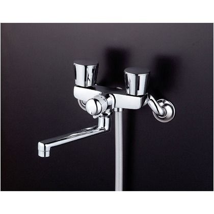 一時止水付2ハンドルシャワー(フルメタルヘッド・メタリックホース) KF141EX 1