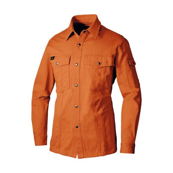長袖シャツ(厚地) 063オレンジ 3L 6545 1