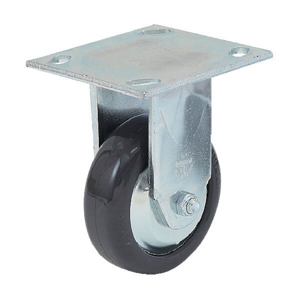 プレート式重荷重用キャスター(エラストマー車) 固定