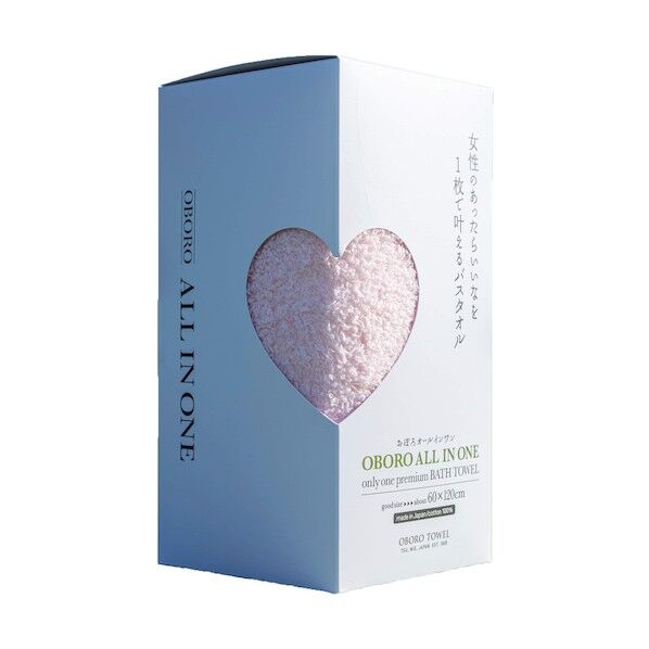おぼろオールインワン バスタオル ピンク 6300029497 1枚