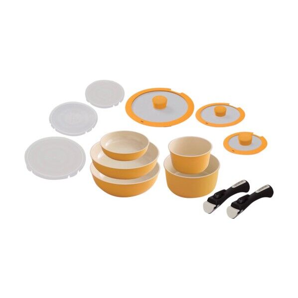 セラミックカラーパン13点セットオレンジ H-CC-SE13-OR 1