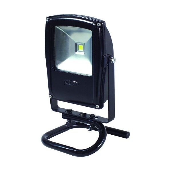 LED投光器 フラットライト10W 電球色 本体黒 床スタンド LEN-F10S-BK-S 1点