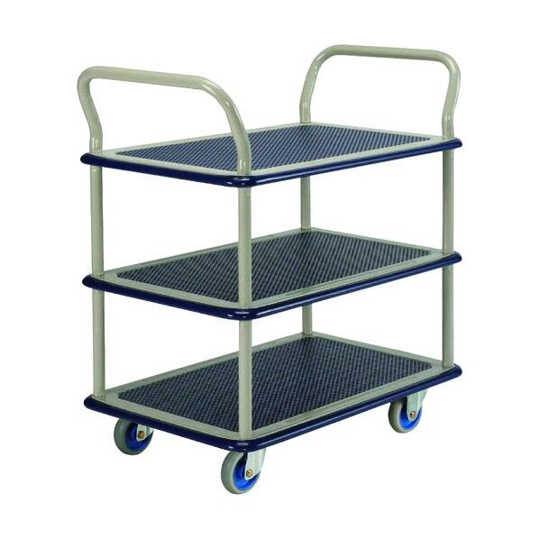 小型スチール台車 3段式両ハンドル付