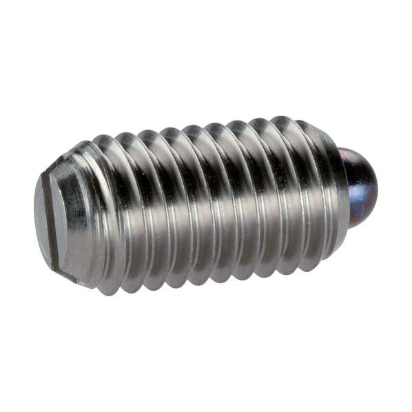 スプリングプランジャ スラストピン、スロット付 ステンレス鋼