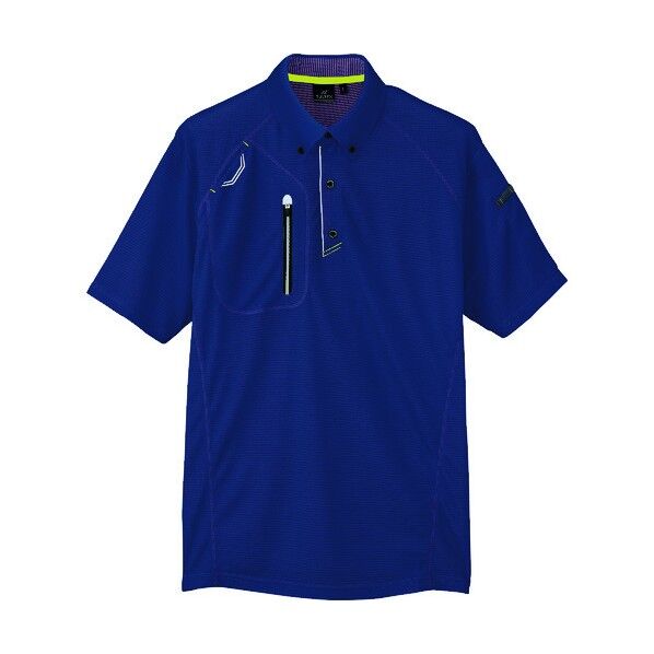 半袖ボタンダウンポロシャツ（男女兼用） 008ネイビー 4L 10605 1