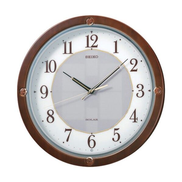 ソーラー電波掛時計木枠 395 x 72 x 386 mm SF232B 1