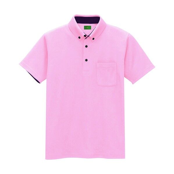 制電半袖ポロシャツ(男女兼用)AZ50006-060ピンクSS 060ピンク SS 50006 1