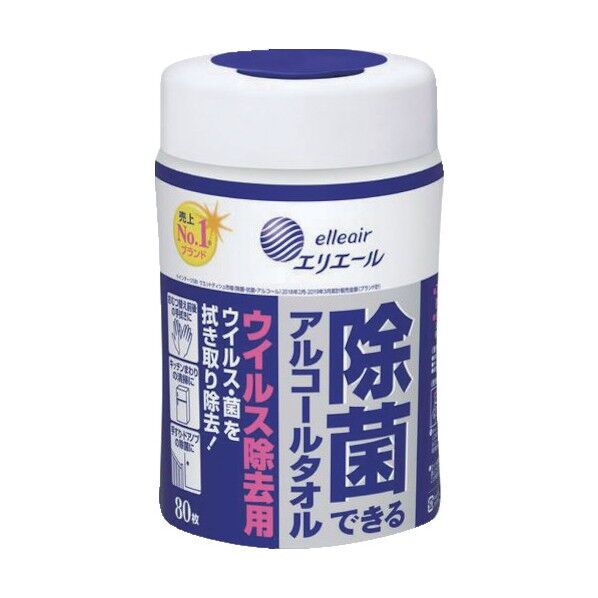 EBS 除菌できるアルコールタオル ウイルス除去用 本体 833338 80枚