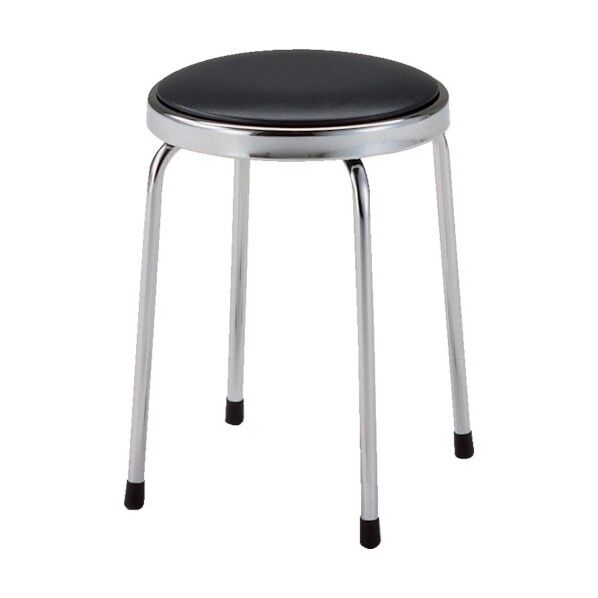 丸イス W450×D450×H460 E110-BK 1点