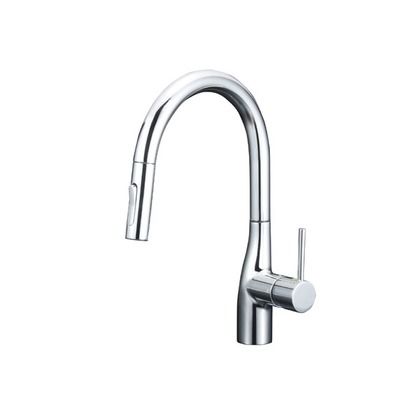 グースネックシングルレバー式シャワー付混合栓(eレバー) KM6061EC 1