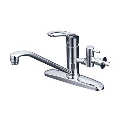 流し台用シングルレバー式混合栓(分岐止水栓付)(寒冷地用)