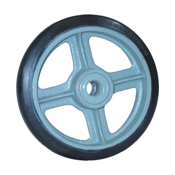 ヨドノ 鋳物中荷重用ゴム車輪ベアリング入 200φ(穴径20φ)