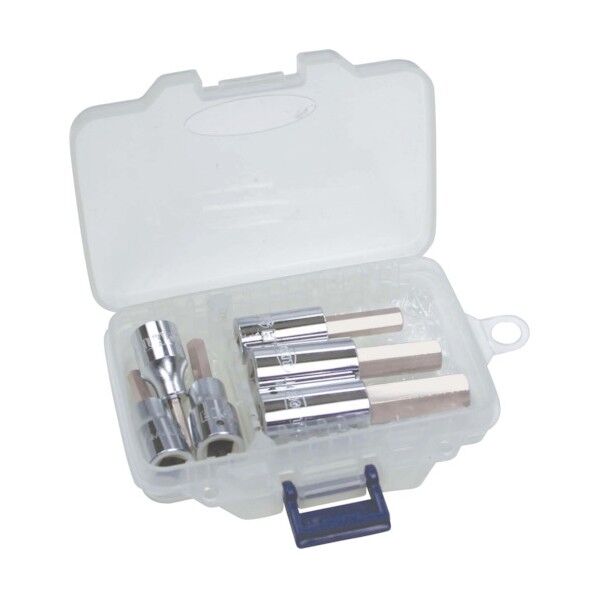 六角ソケットビット標準寸法(差込角6.35mm)6本セット3~10mm