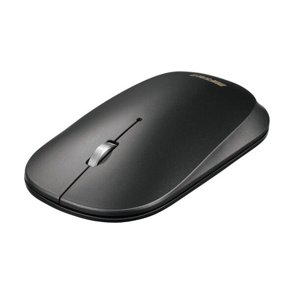 薄型 3ボタン Bluetooth BlueLEDマウス ノーマル ブラック