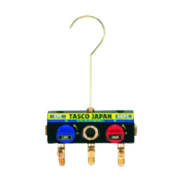 サイトグラス付ボールバルブマニホールドボディ(R22、R12、R502)