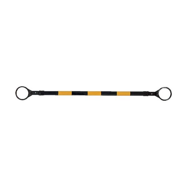 ※法人専用品※サンコー 伸縮バーφ34(1.7m~3.0m)黄/黒 8Y1016 1点