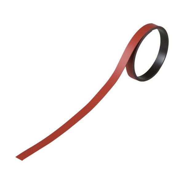 テープ状カラーマグネット マグネ10R 赤 10mm×1m×0.8mm 312014 3本
