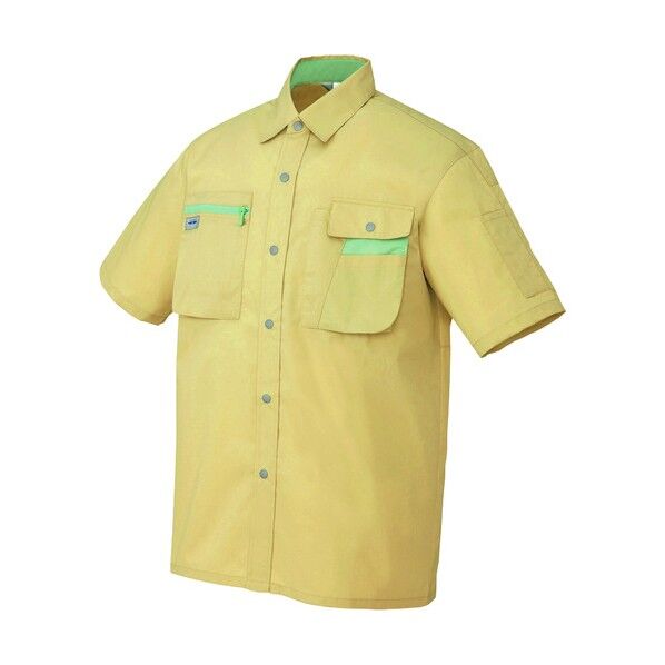 半袖シャツ(男女兼用)AZ5326-019マスタード×オリーブ4L 019マスタード×オリーブ 4L 5326 1