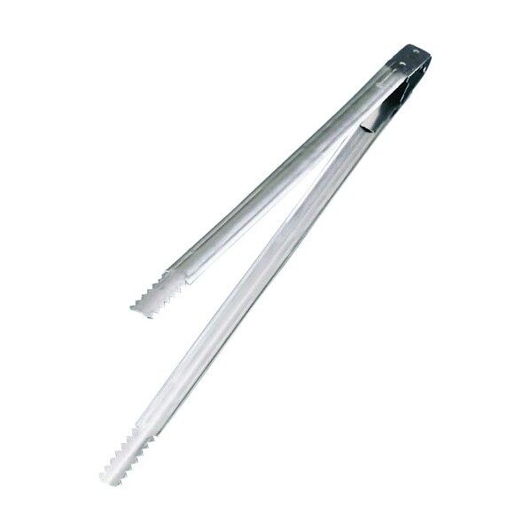 若林工業 18-0バネ付 炭バサミ 365mm 365mm BSM03365 1個