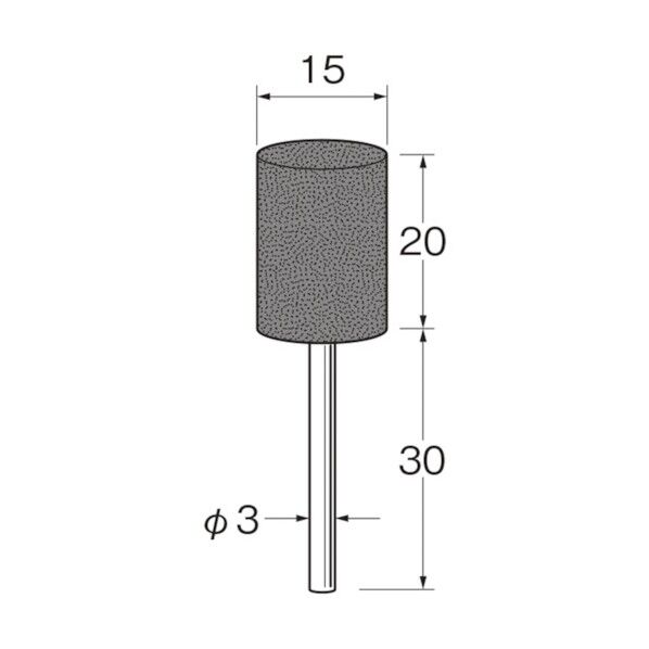 軸付セラミックゴム砥石(金属研磨用)外径(mm):15粒度(#):1000 R2167 10本