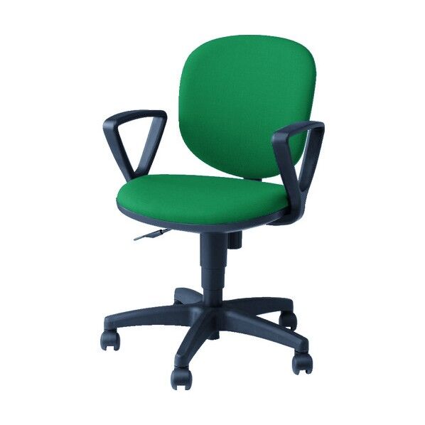 事務用チェア グリーン 固定肘付 SER511F-GR 1点