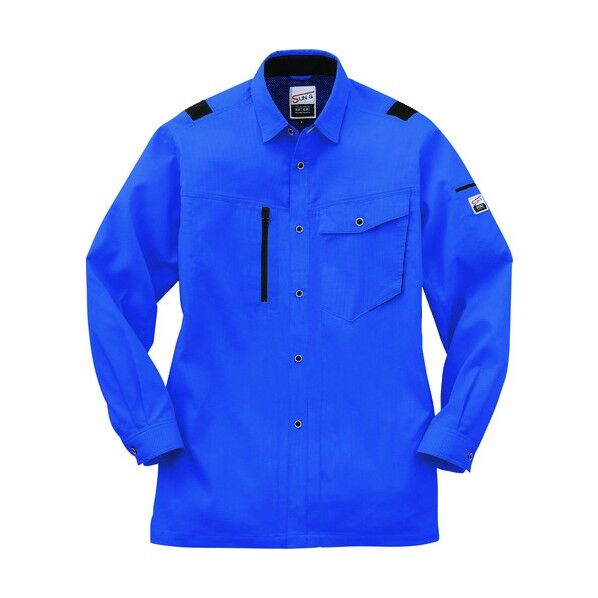 夏 長袖シャツ ブルー色 XLサイズ WA11819-4-XL 1点