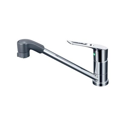 流し台用シングルレバー式シャワー付混合栓(eレバー)