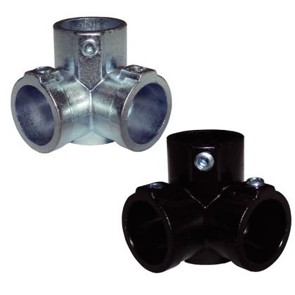 パイプクランパー 3方面通し ユニクロめっき Φ25.4パイプ用 ID-602 1