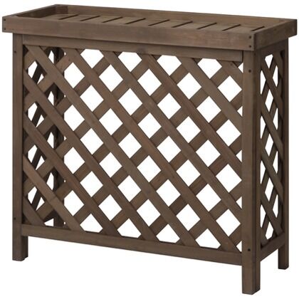 パワーウッド 室外機カバー ブラウン 約幅85cm×奥行35cm×高さ76.5cm PWC-01 1