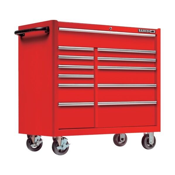 複合2列12段引き出し ロールキャブ 赤 ラバートップ 1475KXL12PSV 1点