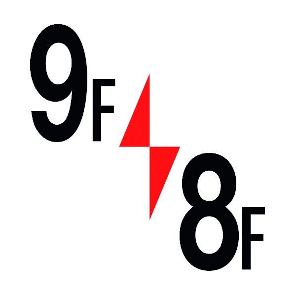 ロフト階数表示板450角 マグネット 9F/8F 6300003377 1点