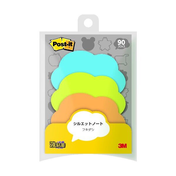 ポスト・イットシルエット強粘着フキダシ SSS-FKR 1個