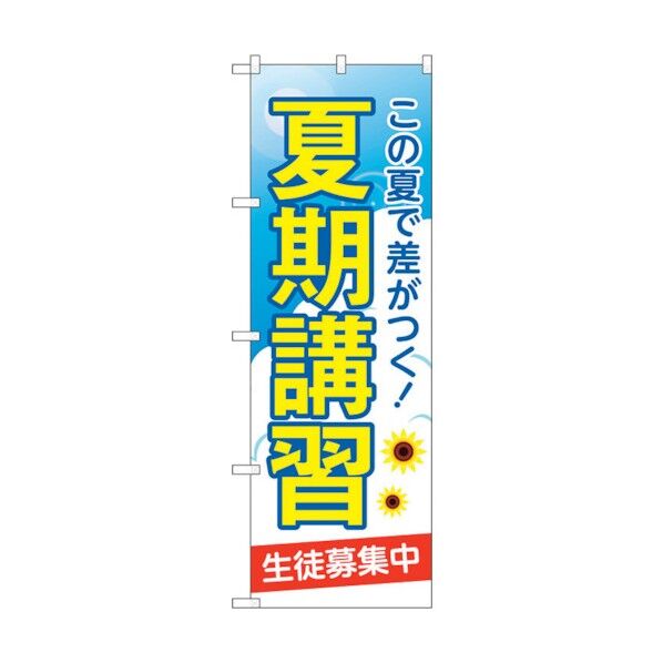 のぼり旗 夏期講習 生徒募集中 No.GNB-4294 W600×H1800 6300014397 1点