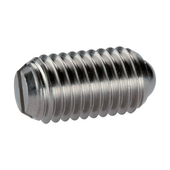 スプリングプランジャ ボール、スロット付 ステンレス鋼