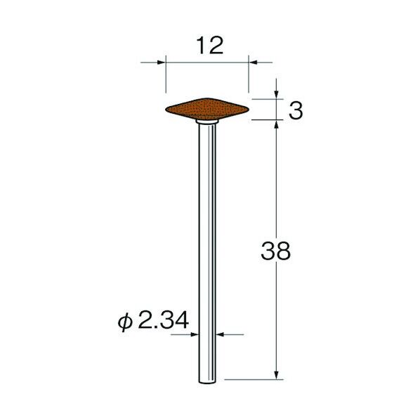軸付シリコンゴム砥石外径(mm):12粒度(#):320 R1041 5本