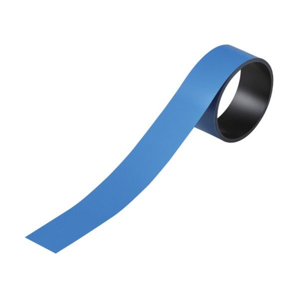 テープ状カラーマグネット マグネ30B 片面磁力 青 30mm×1m×0.8mm 312056 1個