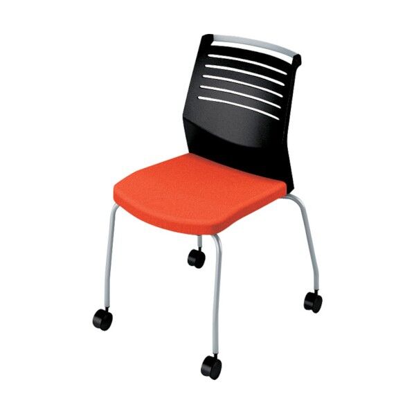会議用チェアー 色:オレンジ E290C-OR 1点