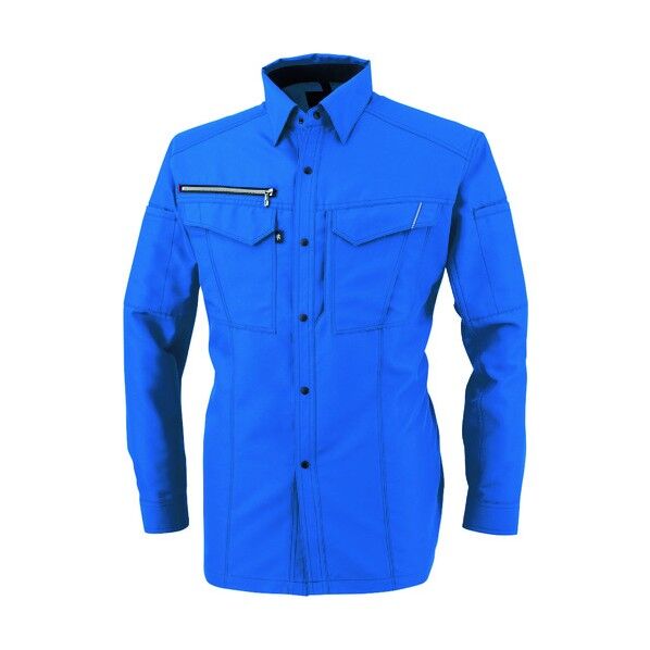 長袖シャツ スカイブルー 6Lサイズ A-8078-16-6L 1点